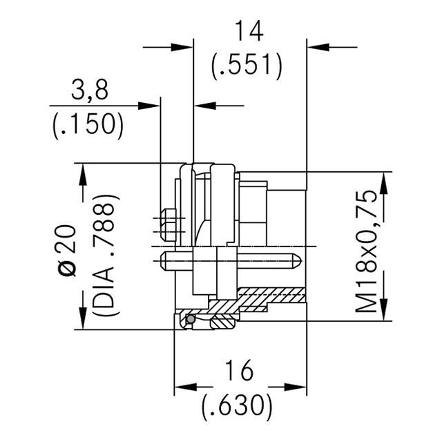 C091 11C007 000 2 Amphenol Tuchel Industrial  Alloggiamenti per connettori circolari